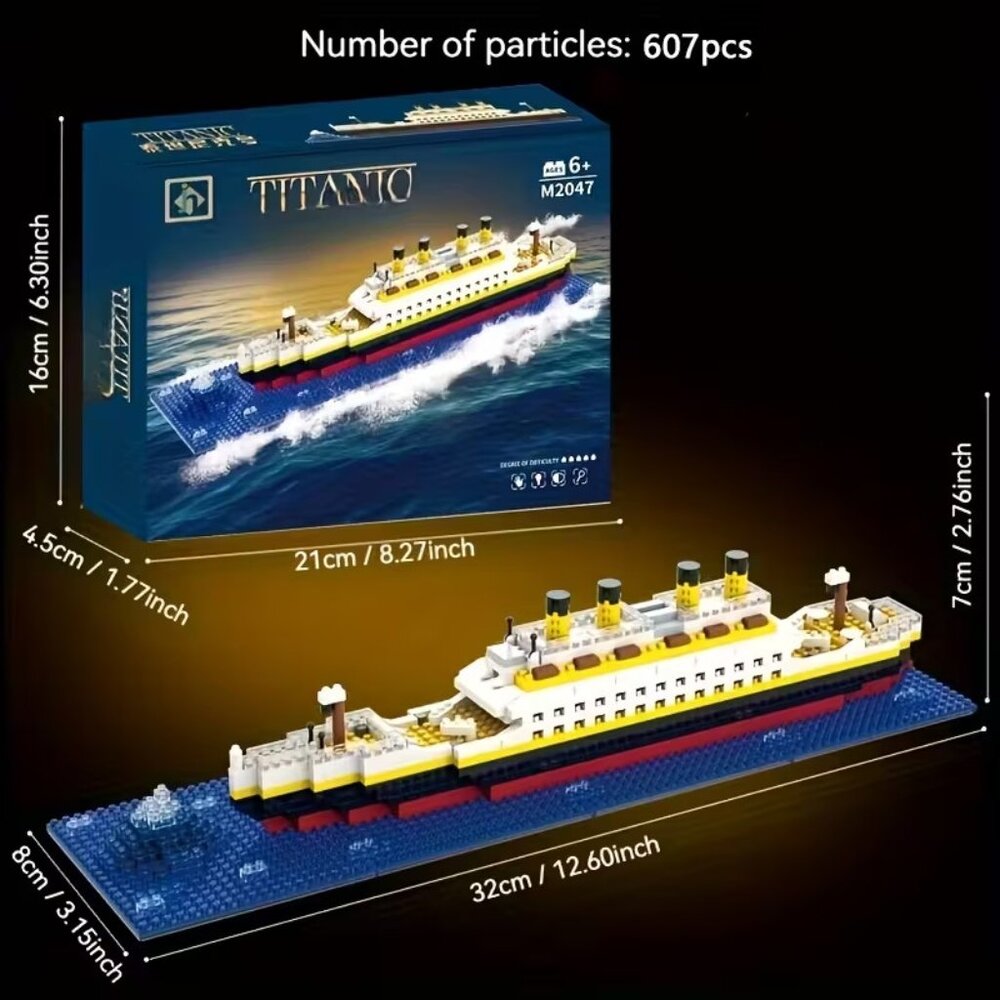 Titanic Ship Building Blocks of The Model Toy for Assembly Decorative Ship Toy